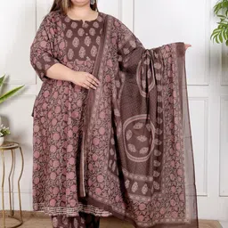 Swasti Women Floral Printed Regular Pure Cotton Kurta with Trousers & With Dupatta-picture-30