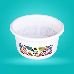 Kuber Industries White & Brown 3 piece Ethnic Motifs Plastic Bath Accessories Set image 3