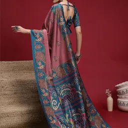 Mitera Ethnic Motifs Silk Blend Chanderi Saree image 5