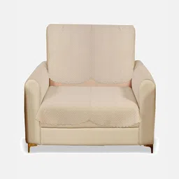 Fashion Throw Beige Velvet 4 Piece Sofa Cover With Arms-image-59
