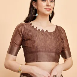 HERE&NOW Zari Silk Blend Saree image 4