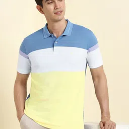 Allen Solly Men Colourblocked Polo Collar Slim Fit T-shirt-picture-54