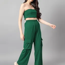 Stylecast X Kotty Off-Shoulder Sleeve Top With Trouser Co-Ords image 2