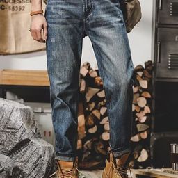 Mast & Harbour Men Regular Fit Mid-Rise Heavy Fade Jeans-picture-34