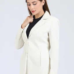 YOUNG CLUB CLASSIC Self Design Notched Lapel Overcoat-picture-34