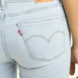 levi's Women's 710 Blue Skinny Fit Mid Rise Jeans image 5