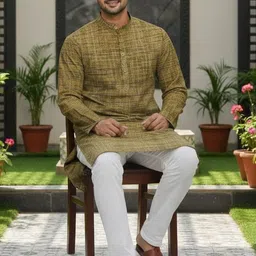 GRT Men Regular Kurta with Trousers image 4