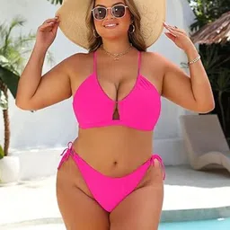 i9solution Shoulder Straps Sleeveless Swim Bikini Set image 4