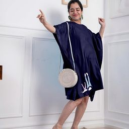 LetsDressUp Navy Rayon MaternityKaftan BellyBeaut XS-picture-25