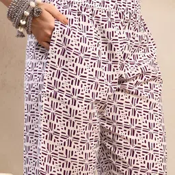 SkyaSia Women Ethnic Motifs Solid Kurta with Palazzo & Dupatta image 2