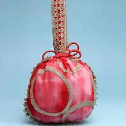 Dhrohar Embroidered Potli Clutch image 3