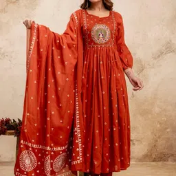 DIVASTRI Women Printed Regular Kurta with Trousers & With Dupatta-picture-42