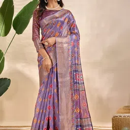 JUICE BEAUTY Ethnic Motifs Silk Blend Mysore Silk Saree-picture-19