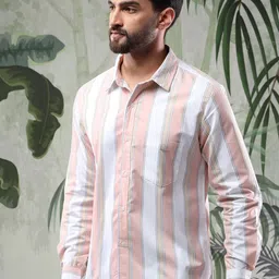 Kotty Men Multi Stripes Opaque Striped Casual Shirt image 5