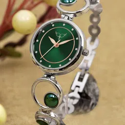 WHITE BIRD Women Embellished Dial Floating Pearl Analogue Watch 6025 Silver D Green-picture-14