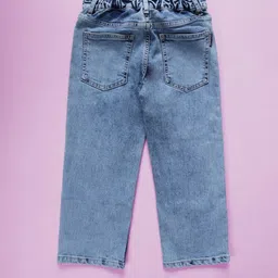 KiddoPanti Girls Crop Tee & Jacket With Jeans Set image 3