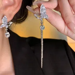 AKISON JEWELS Contemporary Cubic Zirconia Alloy Drop Earrings-image-47