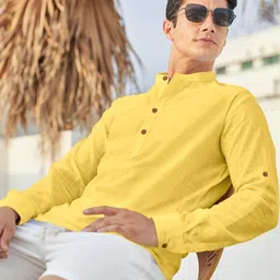 ZELINCO Men Thread Work Kurta image 5