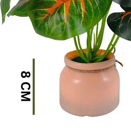 Dekorly Unisex Pink Plastic Money Plant Artificial Flowers & Plants With Pot image 2