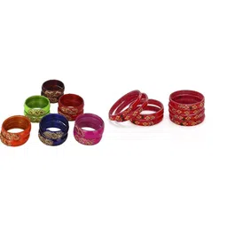 somil 28Pc Stone-Studded Bangles-picture-13