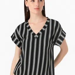 sollobell Women Vertical Stripes V-Neck Top-picture-23
