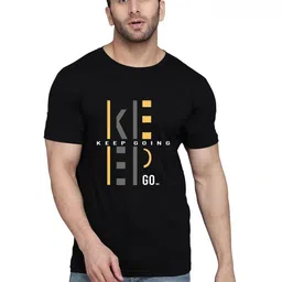 TEEFOX Typography Printed Round Neck Short Sleeves Regular Fit Casual T-shirt-image-66