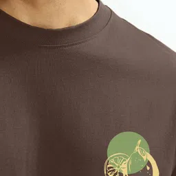 NOBERO Men Graphic Printed Oversized Pure Cotton T-shirt image 2