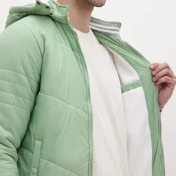 The Roadster Life Co. Hooded Fleece Padded Bomber Jacket image 5