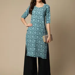 7threads 1 Stop Fashion Pack Of 2 Printed Crepe Kurta image 4