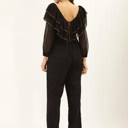 Antheaa Women Black Solid Basic Jumpsuit image 2
