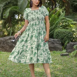 STARWORD Women Self Design Fit & Flare Dress-image-92