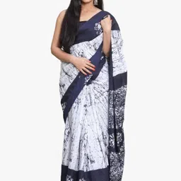 JALTHER Ethnic Motifs Pure Cotton Block Print Saree-picture-26