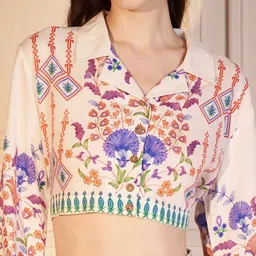 VALBONE Floral Print Crop Top image 4