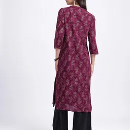 Anouk Rustic Floral Printed Straight Kurta image 3