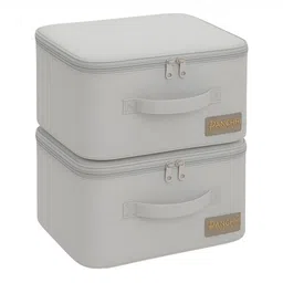 Panchhi Store Grey 2 Pieces Drawer Organiser-image-2