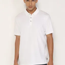 Blackberrys Men Solid Polo Collar Cotton Slim Fit T-shirt-picture-44
