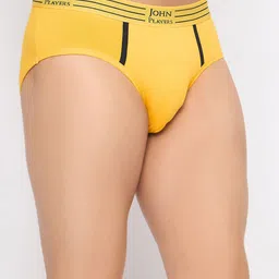 John Players Pack Of 2 Striped Cotton Basic Brief JBF043M07S image 2