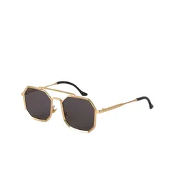 SPADEACES Unisex Black Lens & Gold-Toned Other Sunglasses GOLD BLACK HEXAGUN -280 image 4