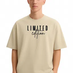 Fashnobic Men Dri-FIT Trendy Limited Edition Printed Round Neck Cotton Oversized T-shirt-image-97