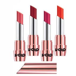 VOLO Set Of 4 Creme Matte Lipsticks - 3.5 g Each - Coral-Red-Dark Peach-Passion Pink-picture-43