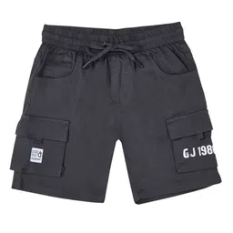 Gini and Jony Boys Typography Printed Cotton Cargo Shorts image 1