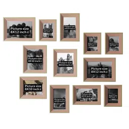 art street Pink Synthetic Wood (Set of 12) Collage Photo Frames image 3