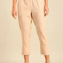 De Moza Women Striped Mid-Rise Regular Fit Chinos Trousers-picture-20