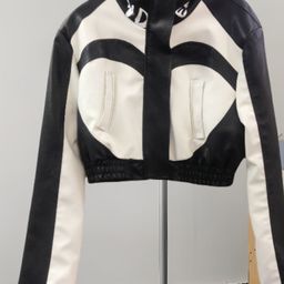 KPOP Women Colourblocked Crop Open Front Jacket-picture-38