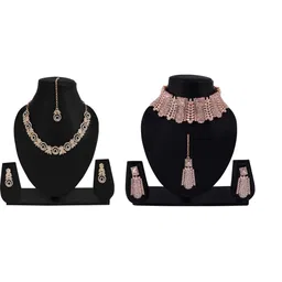 Women Click Set of 2 Stone-Studded Jewellery Set image 1