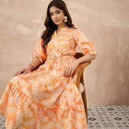 all about you Printed Tiered Fit and Flare Midi Dress image 3