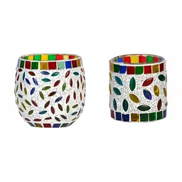 1ST TIME White & Red 2 Pieces Cylindrical Shaped Candle Holders-image-41