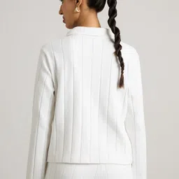 Muvazo Self Design Shirt Collar Long Sleeves Sweatshirt With Trouser image 5