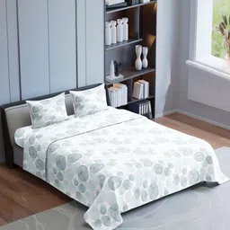 Synergized Cotton Black & White Geometric Cotton 180 TC King Bedsheet Set-2.74 m x 2.74 m-image-17