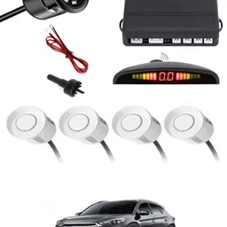 zplus Car Parking Sensors - Set of 4 with Reverse Parking Camera (White)-280 Safety of Passengers/Car One Alarm Kit-2415 Parking Sensor-picture-26